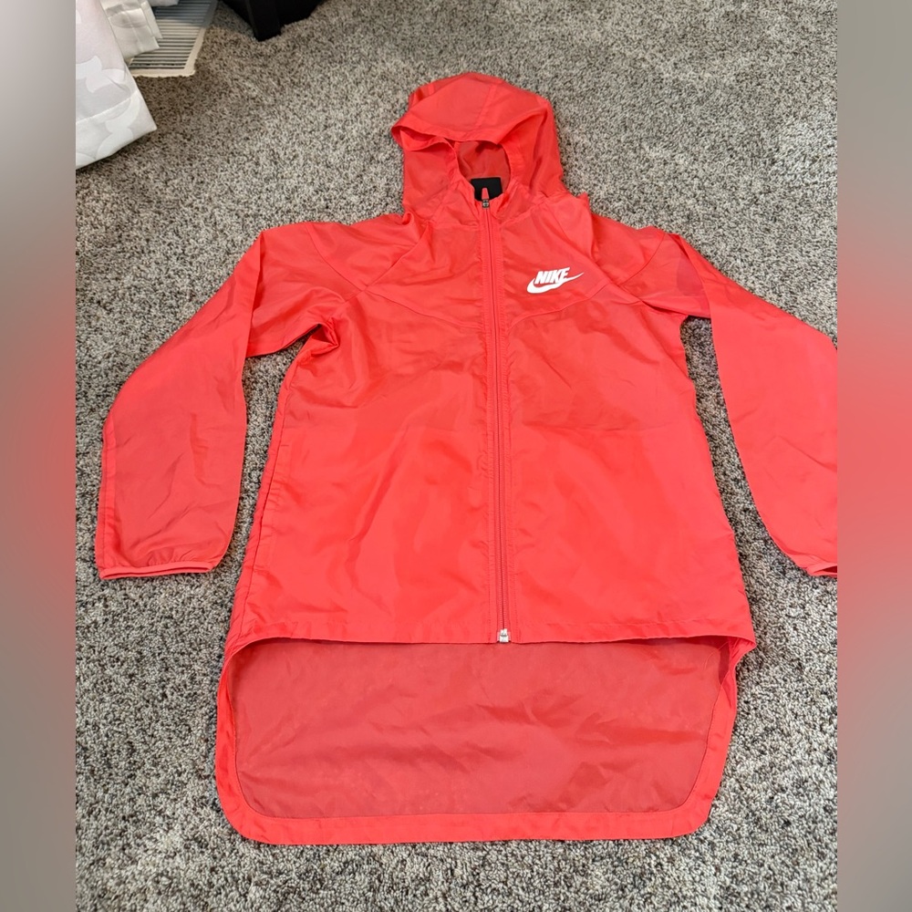 Nike Youth Orange/Red Windrunner Lightweight Hooded Jacket - Size Large